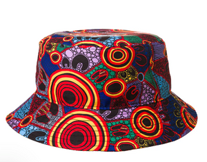 Justin Butler Aboriginal design  MEDIUM  Bucket hat  made in China Not avail to USA