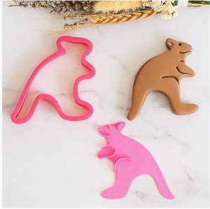 Kangaroo Cookie cutter & Stamp set By Sweet Themes  8 cm Made in Australia.