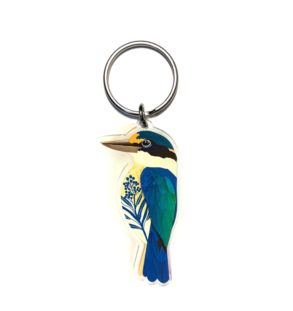 Wombat Key Rings Kingfisher