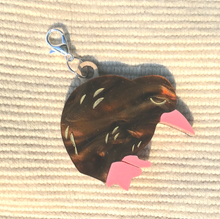 Load image into Gallery viewer, Kourtney the Kiwi - Pendant with Parrot clip   By Lunar Deesigns
