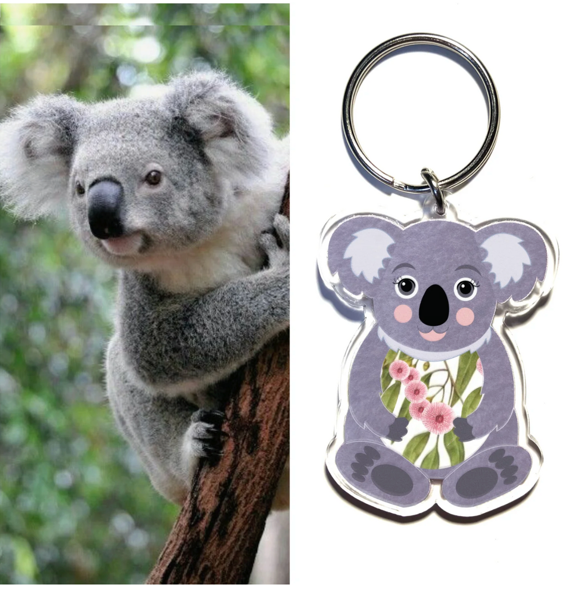 Koala Key Ring by made in Australia from recycled Acrylic, by Smyle De ...