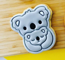 Load image into Gallery viewer, Koala and Joey Cookie Cutter  set with Embosser 7 CM, Australian Cookie Cutters