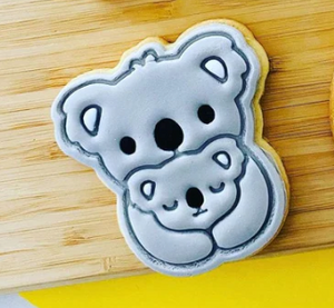 Koala and Joey Cookie Cutter  set with Embosser 7 CM, Australian Cookie Cutters