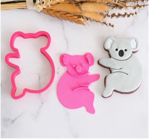Koala  Cookie cutter & Stamp set By Sweet Themes  9.8 cm Made in Australia.