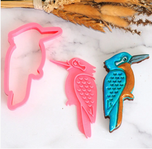 Load image into Gallery viewer, Kookaburra or Kingfisher Cookie cutter &amp; Stamp set By Sweet Themes  10.5 cm Made in Australia.