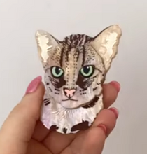 Load image into Gallery viewer, Leonie the Leopard Cat Brooch  by Daisy Jean.