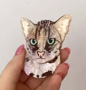 Leonie the Leopard Cat Brooch by daisy jean Floral