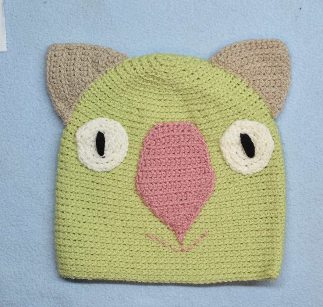 Child Beanie, Wombat hat 100% wool 5 - 10 yrs Lime Pink fawn – Rocklily ...