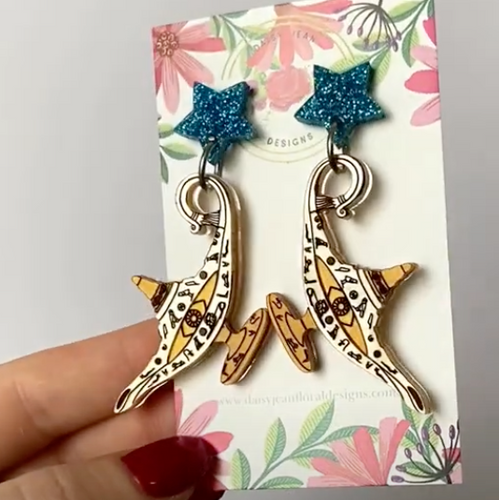 Magic Lamp Earrings by Daisy Jean Floral last pair ever