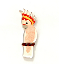 Load image into Gallery viewer, Major Mitchell Cockatoos Pin  Made in Australia from recycled Acrylic, Smyle Designs