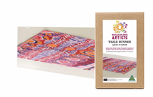 Load image into Gallery viewer, Murdie Morris Red/Pink Aboriginal design Table Runner, made in Australia