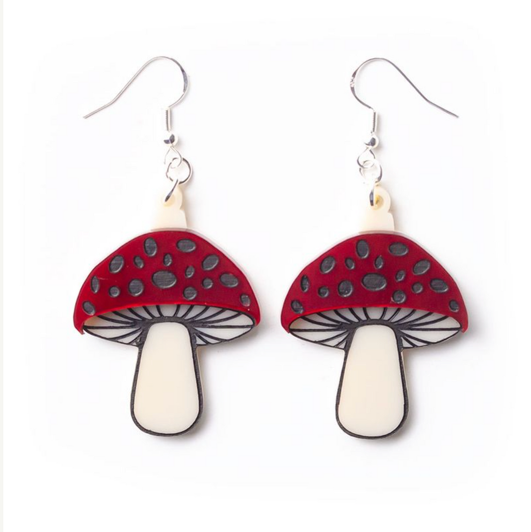 Mushroom Earrings  By Martini Slippers