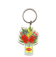 Load image into Gallery viewer, Native Flora  in vegemite jar Key Ring  or Bag tag Made in Australia from recycled Acrylic, Smyle Designs