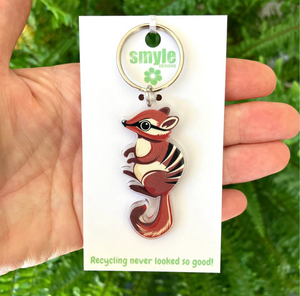 Wombat Key Rings Numbat Key Ring made in Australia from recycled Acrylic, by Smyle Desi ...