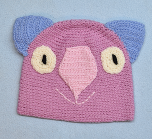 C 4 - 10. Wombat Beanie, hat  100% wool Child 4 - 10 yrs : Pink Pink Blue