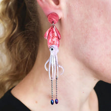 Load image into Gallery viewer, Giant Squid Acrylic Earrings  By Oh Pluto made in Australia