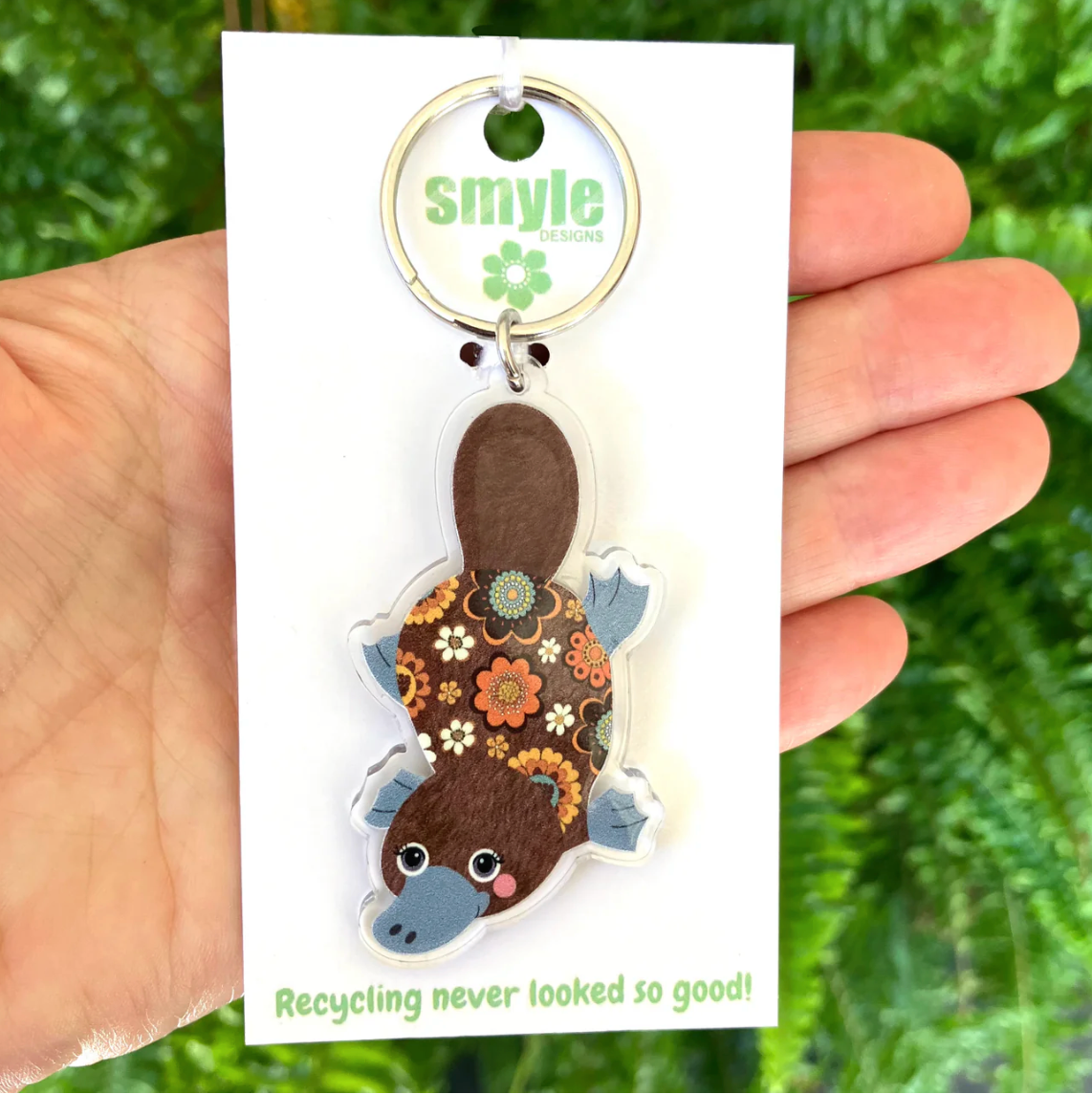 Wombat Key Rings Platypus Key ring Made in Australia from recycled acrylic, Smyle Desig ...