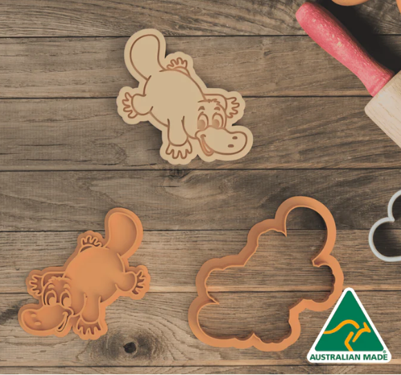 Platypus Cookie Cutter  set with Embosser 7 CM, Australian Cookie Cutters