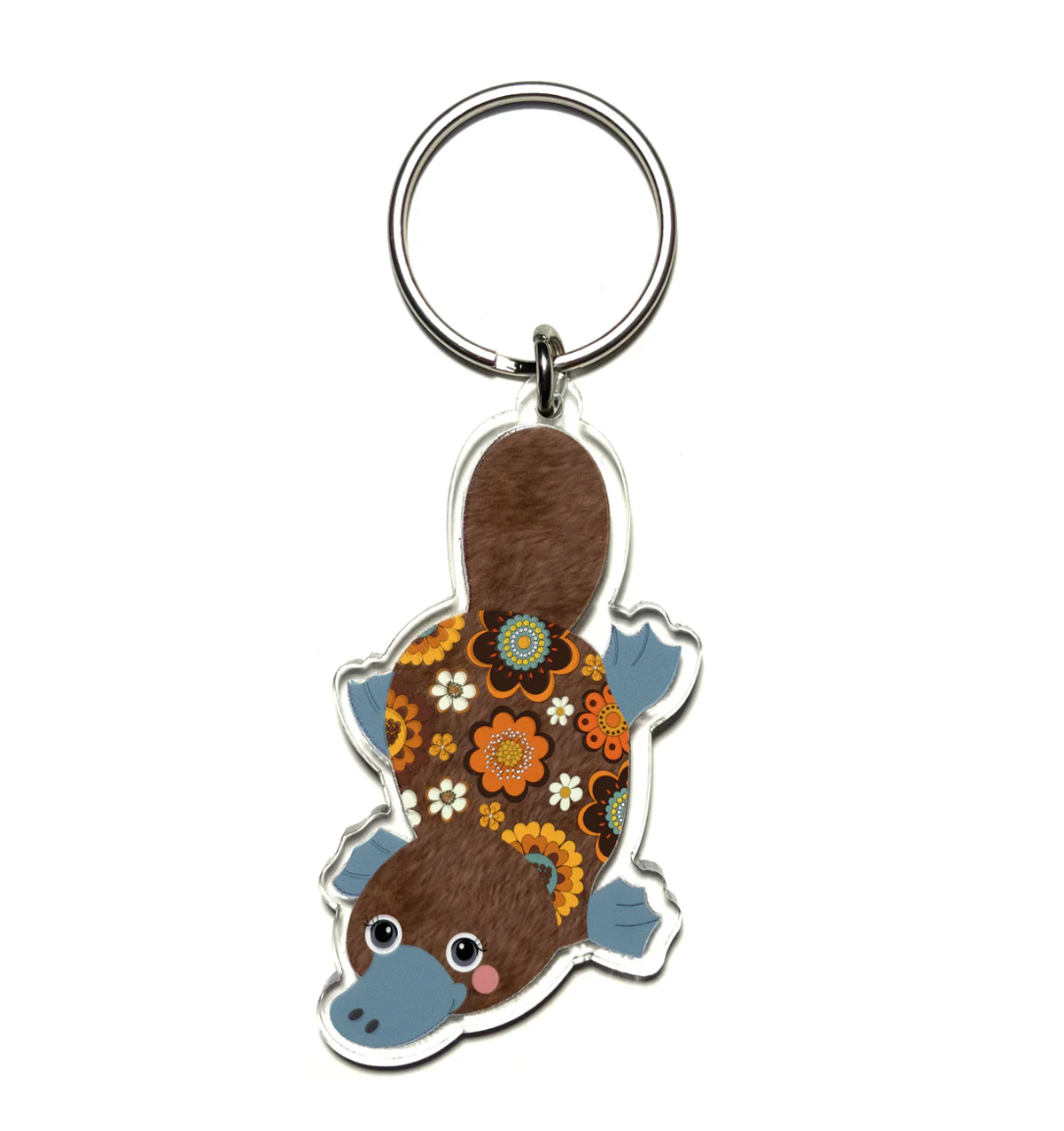 Wombat Key Rings Platypus Key ring Made in Australia from recycled acrylic, Smyle Desig ...