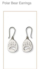 Load image into Gallery viewer, Asian Elephant  Silver Footprint Earrings,  CUSTOM ORDER AVAIL  2 WEEKS, Bushprints Jewllery