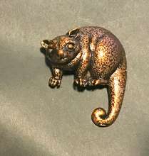 Load image into Gallery viewer, Possum Brooch Pewter Antique Copper Plated: Peek -a -Boo