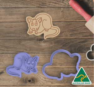 Possum Cookie Cutter  set with Embosser 7 CM, Australian Cookie Cutters