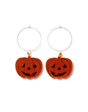 Load image into Gallery viewer, Pumpkin Hoop Earrings - Mirror   By Martini Slippers