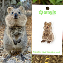 Load image into Gallery viewer, Quokka Pin  made  in Australia from recycled Acrylic,  by Smyle Designs