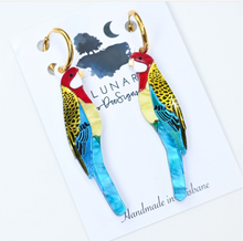 Load image into Gallery viewer, Ray the Eastern Rosella (Marble Acrylic)  - HOOPS  By  Lunar Deesigns