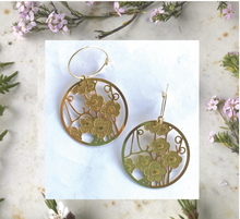 Load image into Gallery viewer, Cherry Blossom  Gold plated stainless steel hypo allergenic  Hoops By Dianna