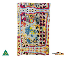 Load image into Gallery viewer, Rosie Lala Aboriginal design tea towel, made in Australia