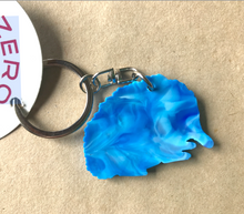 Load image into Gallery viewer, Echidna  Key Ring Sky Blue Made from Drink bottle lids in Australia