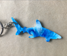 Load image into Gallery viewer, Shark Key Ring Mother  Sky Blue Made from Drink bottle lids in Australia