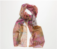 Load image into Gallery viewer, Sandra Pula Teece Aboriginal artist SHEER SCARF Not Aust made, but royalties go to artist