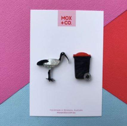 Ibis and Bin chicken  studs by Mox + Co