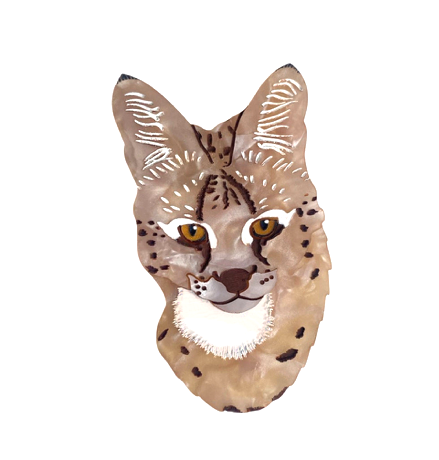 Cindy the Serval Brooch by Daisy Jean