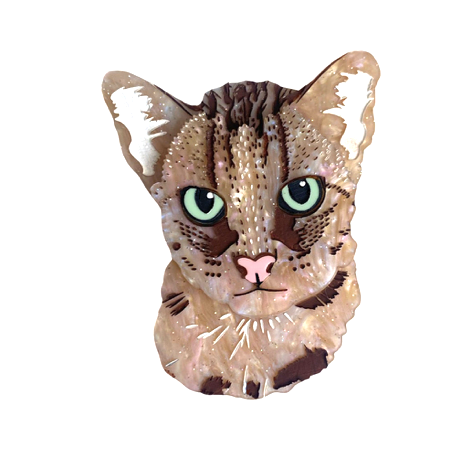 Leonie the Leopard Cat Brooch  by Daisy Jean.