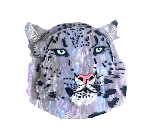Serena the Snow Leopard Brooch  by Daisy Jean.