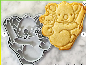A Koala and Joey cookie Cutter 3D printed Made in Australia.