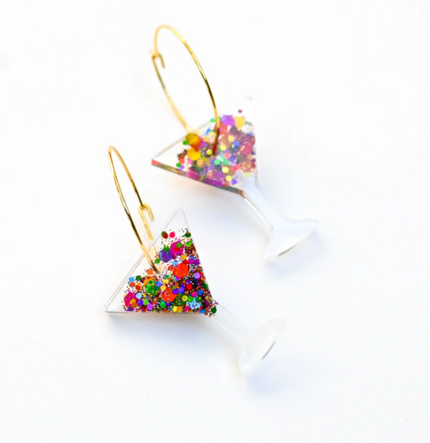 Cocktails - Rainbow Martini Hoops,  Lunar Deesigns