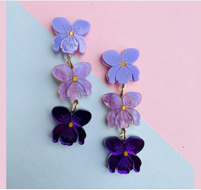 Violet Dangles by Mox + Co