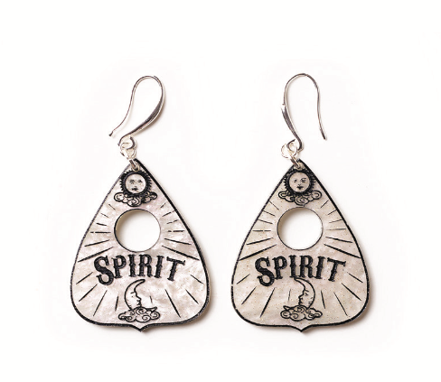 Spirit Planchette Earrings  By Martini Slippers