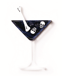 Dark Spirits Cocktail Brooch  By Martini Slippers