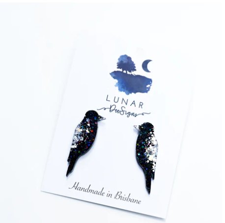 Magpie, Maggie Studs By  Lunar Deesigns