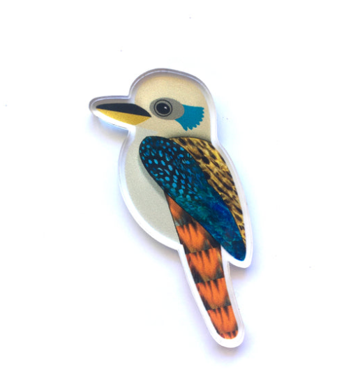 Kookaburra Pin by Smyle Made in Australia from recycled Acrylic