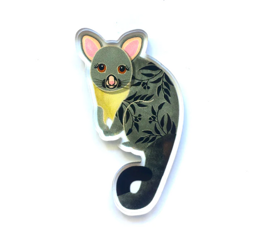 Possum - Pin Made in Australia from recycled acrylic, Smyle Designs