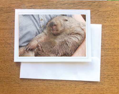 1. Frankie Wombat Blank photo Card with envelope 210 gms Gloss card