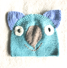 Load image into Gallery viewer, B. Wombat Beanie, hat   100% wool Baby 6 - 12mths:  Light sage sky light brown