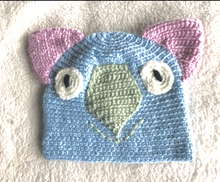 Load image into Gallery viewer, B. Wombat Beanie, hat   100% wool Baby 6 - 12mths:  Sky  light pink sage