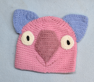 B. Wombat Beanie, hat   100% wool Baby 9 - 18 mths:  Pink Pink Sky